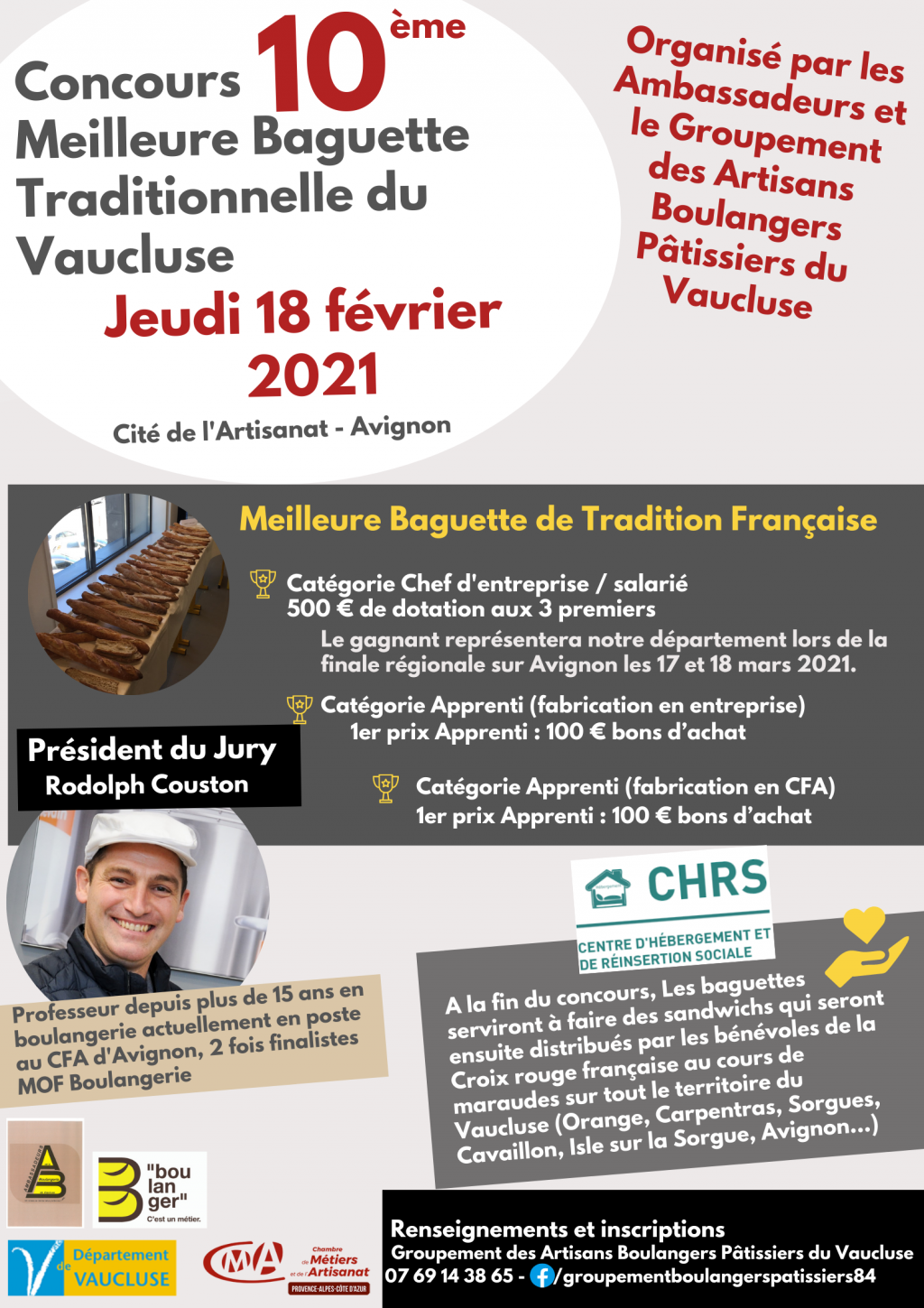 Concours de la meilleure Baguette de Tradition Française du Vaucluse.